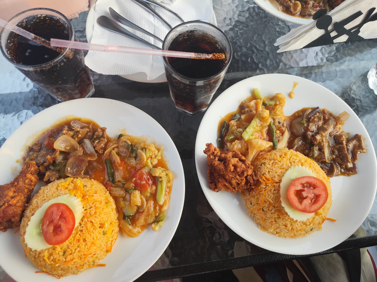 First day outing food — faluda & fried rice — photo 2