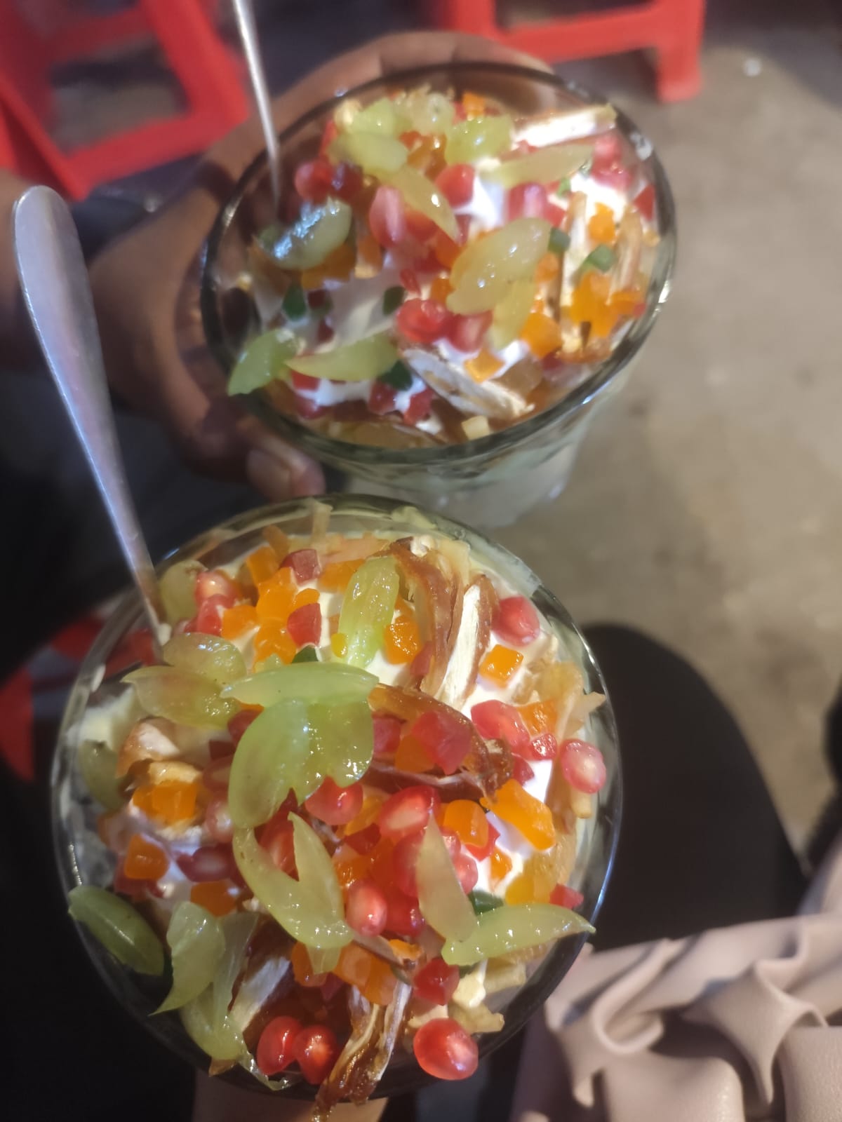 First day outing food — faluda & fried rice